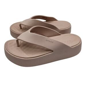 Crocs platform flip flop sandal Womens Sz 6 quartz pink